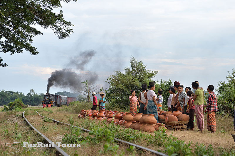 Steam in Burma (Myanmar) - branch line to Madauk