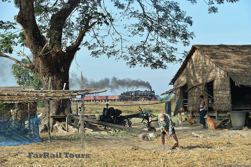 Steam charter trains for railway photographers in Burma/Myanmar