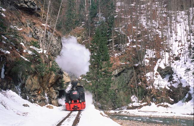 Winter steam in Romania