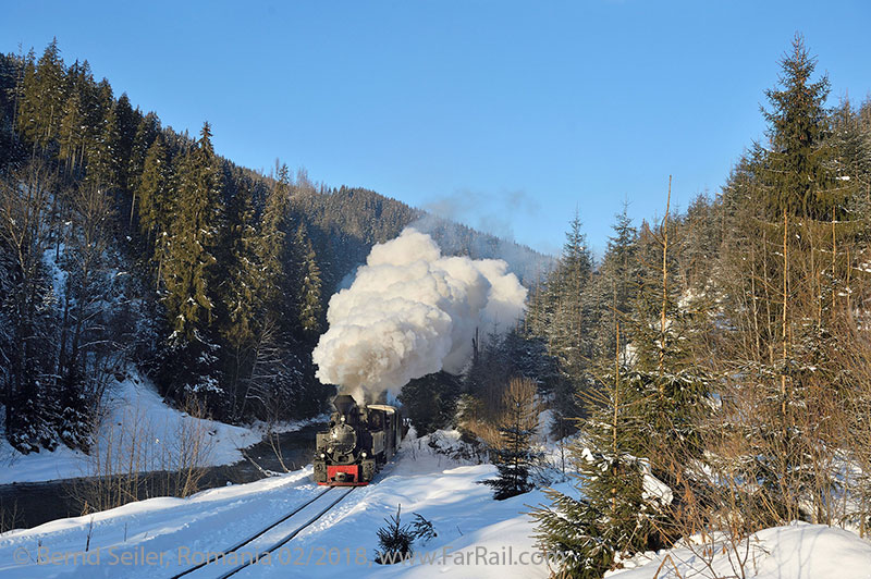 Waldbahn-Dampf in Rumänien: Viseu de Sus und Moldovita